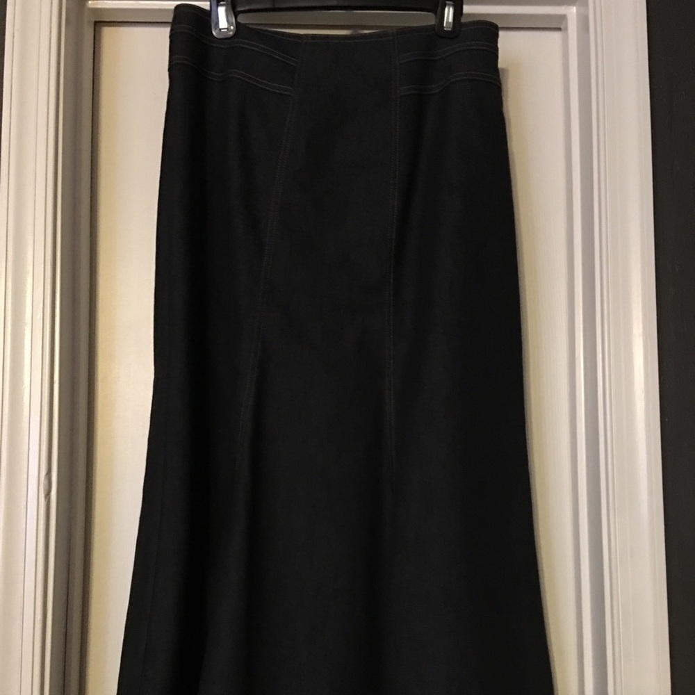 Denim maxi skirt